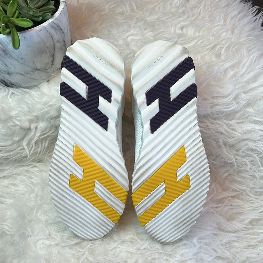 Hermès Women’s Bouncing Low Top White/Yellow/Purple Accents Sneakers Size 36 EU - Picture 9 of 17